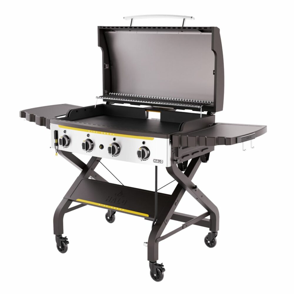 HALO Elite4B Outdoor Griddle with the lid open