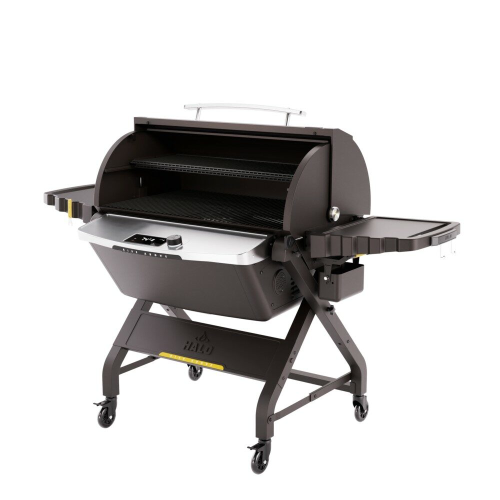 Prime1500 Sq. In. Outdoor Pellet Grill with the lid open